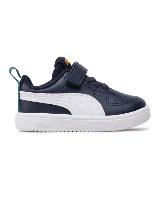 PUMA Rickie AC Inf, Scarpe da Ginnastica Unisex-Bambini e Ragazzi, Bianco / Blu