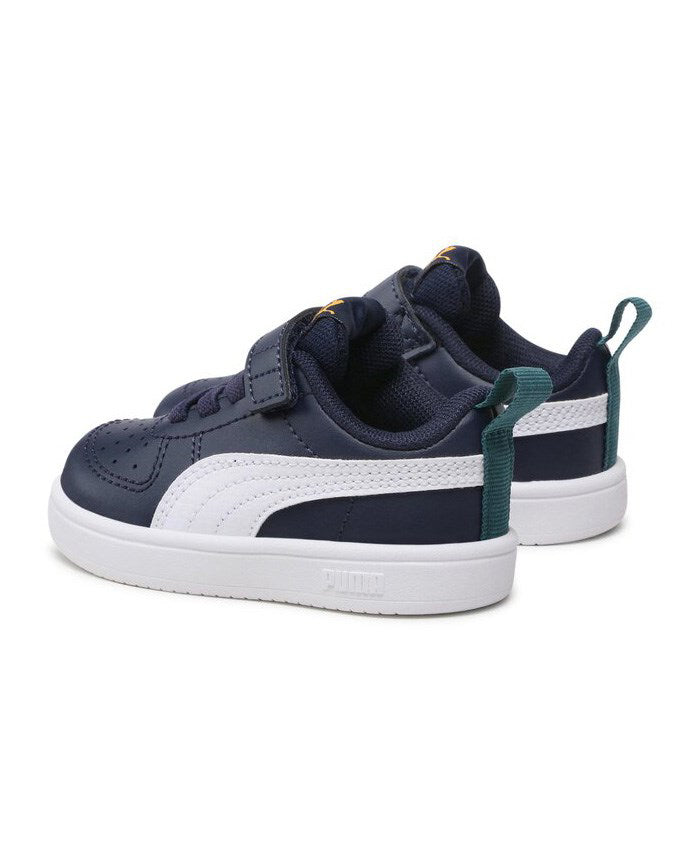 PUMA Rickie AC Inf, Scarpe da Ginnastica Unisex-Bambini e Ragazzi, Bianco / Blu