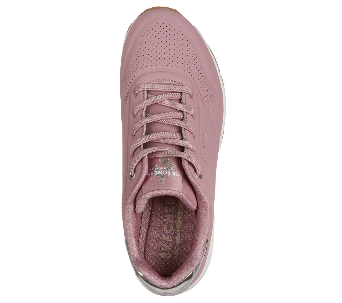 Skechers Uno - Shimmer Away, Sneakers Donna - Rosa e Oro