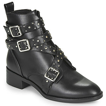 Stivaletti donne Only  BRIGHT 14 PU STUD BOOT  Nero