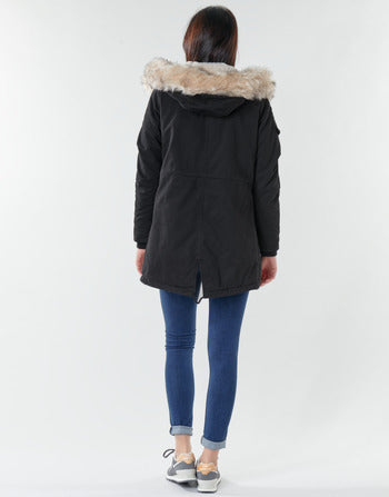 Parka donne Only  ONLMAY FUR CANVAS PARKA  CC OTW  Nero