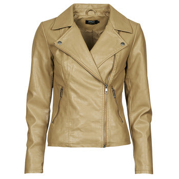 Giacca in pelle donne Only  ONLMELISA  Beige