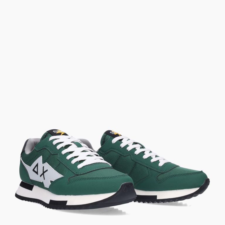 Sun68 Niki Solid (Z44121) Scarpe Tempo Libero Uomo - Bianco, Verde Scuro