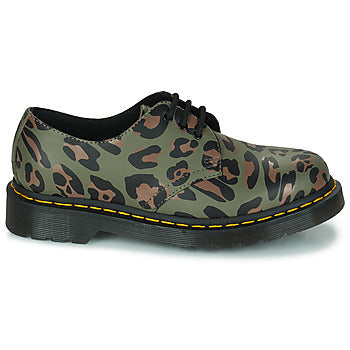 Stivaletti donne Dr. Martens 1461 Smooth Distorted Leopard Kaki