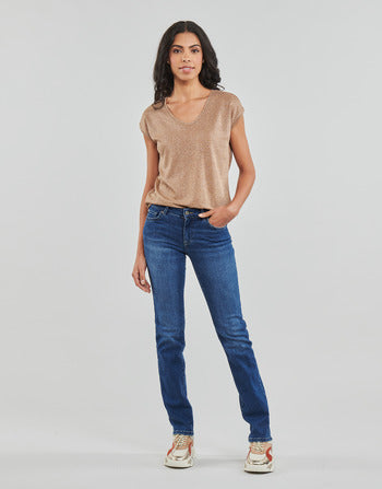 Jeans Flare donne Only  ONLALICIA LIFE REG STRT DNM DOT  Blu