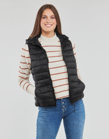 Piumino donne Only  ONLNEWTAHOE HOOD WAISTCOAT OTW NOOS  Nero