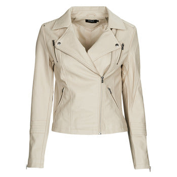 Giacca in pelle donne Only  ONLGEMMA FAUX LEATHER BIKER OTW NOOS  Beige