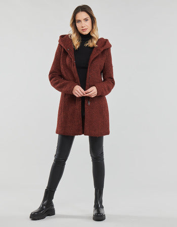 Mantella donne Only  ONLSEDONA BOUCLE WOOL COAT OTW NOOS  Rosso