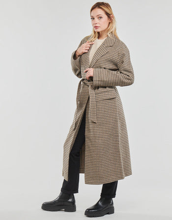 Mantella donne Only  ONLLIPA L/S LONG BELT CHECK COAT CC PNT  Nero