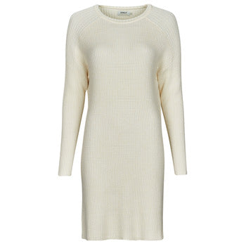 Abito corto donne Only  ONLFIA KATIA L/S DRESS CC KNT  Bianco