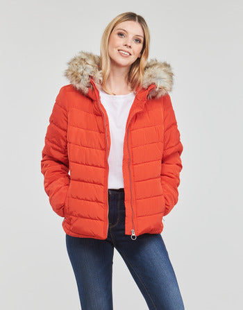 Piumino donne Only  ONLNEWELLAN QUILTED HOOD JACKET CC OTW  Rosso