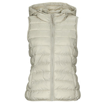 Piumino donne Only  ONLNEWTAHOE HOOD WAISTCOAT  Bianco