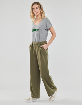 Pantalone donne Only  ONLSANIA BUTTON PANT CC JRS  Kaki