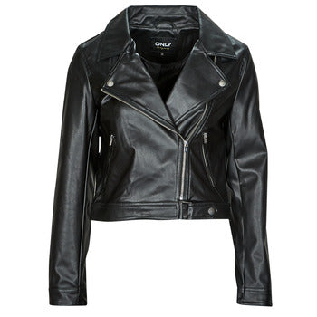 Giacca in pelle donne Only  ONLBEST FAUX LEATHER BIKER  Nero