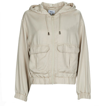 Giubbotto donne Only  ONLKENYA LIFE UTILITY HOOD JACKET  Beige