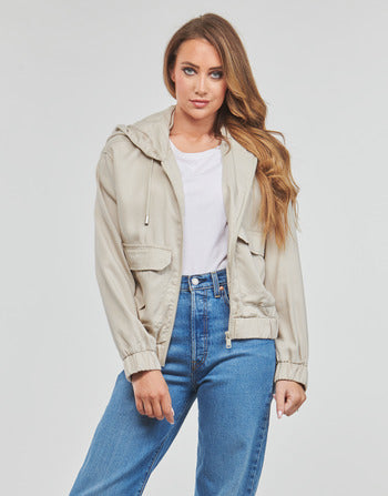 Giubbotto donne Only  ONLKENYA LIFE UTILITY HOOD JACKET  Beige