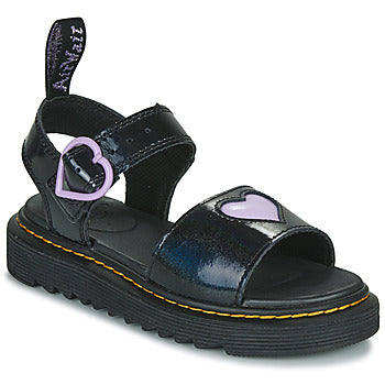 Sandali bambini ragazza Dr. Martens MARLOWE HEARTS J Nero