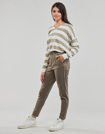 Pantalone Chino donne Only  ONLPOPTRASH LIFE EASY COL PANT PNT  Marrone