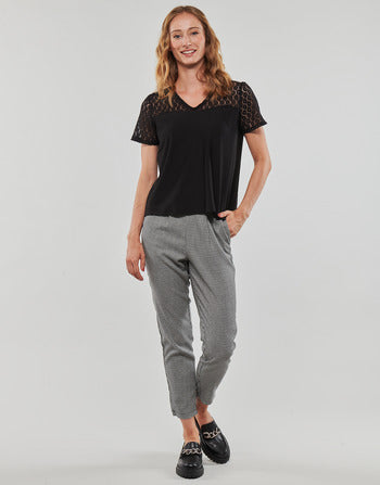 Pantalone Chino donne Only  ONLPOPTRASH EASY THINK CHECK PNT  Grigio