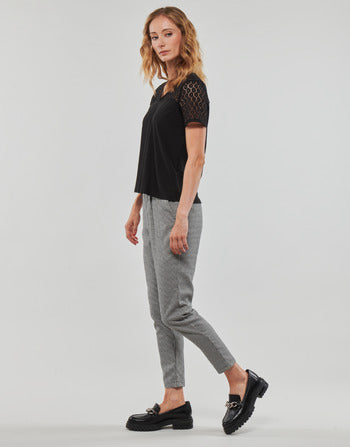 Pantalone Chino donne Only  ONLPOPTRASH EASY THINK CHECK PNT  Grigio