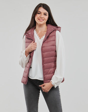 Piumino donne Only  ONLNEWTAHOE HOOD WAISTCOAT OTW  Viola