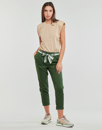 Pantalone Chino donne Only  ONLRITA LOOSE NEW BELT PANT TLR  Verde