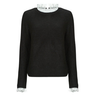 Maglione donne Only  ONLABELLA L/S GLITTER V-NECK CS KNT  Nero