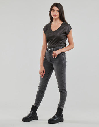 Jeans Mom donne Only  ONLEMILY STRETCH HW ST AK DNM CRO614  Grigio