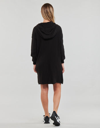 Abito corto donne Only  ONLTESSA CAREY L/S HOOD DRESS NCA KNT  Nero