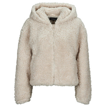 Giubbotto donne Only  ONLELLIE SHERPA HOODED JACKET CC  OTW  Beige