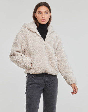 Giubbotto donne Only  ONLELLIE SHERPA HOODED JACKET CC  OTW  Beige