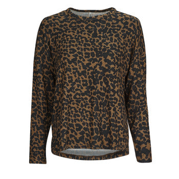 Camicetta donne Only  ONLANA L/S AOP TOP CC JRS  Marrone