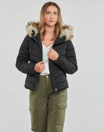 Piumino donne Only  ONLELLAN QUILTED HOOD JACKET CC OTW  Nero