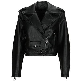 Giacca in pelle donne Only  ONLLOUIE FAUX LEAHTER BIKER OTW  Nero