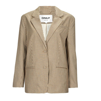 Giacca donne Only  ONLMOLLY L/S OVS CHECK BLAZER TLR  Beige