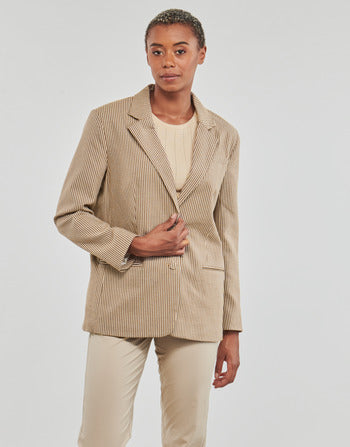 Giacca donne Only  ONLMOLLY L/S OVS CHECK BLAZER TLR  Beige