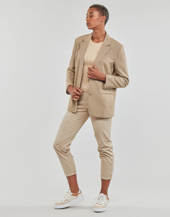 Giacca donne Only  ONLMOLLY L/S OVS CHECK BLAZER TLR  Beige