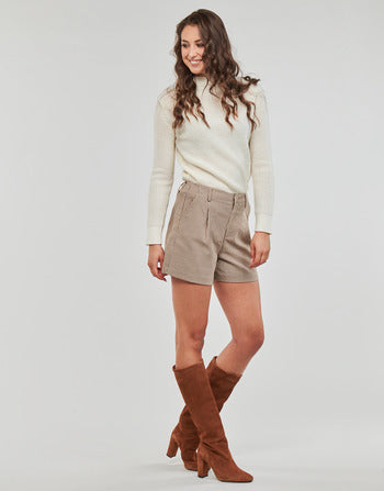 Shorts donne Only  ONLMOLLY HW CHECK SHORTS TLR  Beige