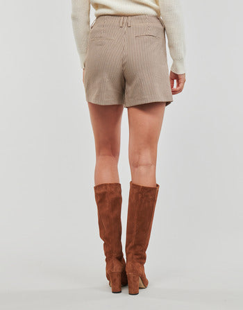 Shorts donne Only  ONLMOLLY HW CHECK SHORTS TLR  Beige