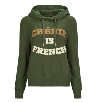 Felpa donne Only  ONLJENNI L/S FENCH HOOD CS SWT  Kaki