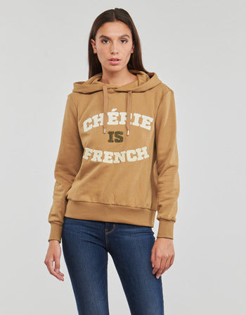 Felpa donne Only  ONLJENNI L/S FENCH HOOD CS SWT  Beige