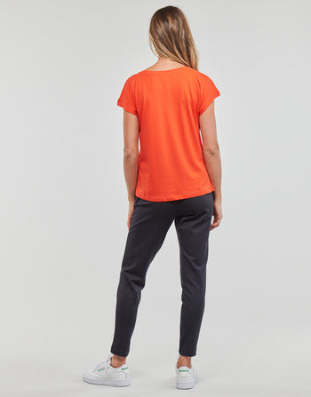 T-shirt donne Only  ONLKELLY S/S V-NECK TOP BOX CS JRS  Arancio