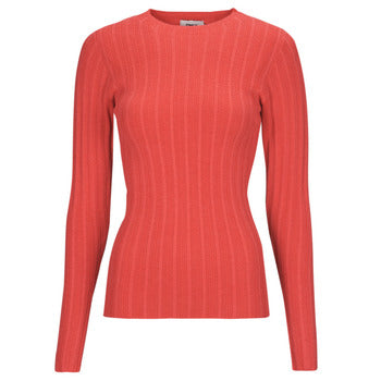 Maglione donne Only  ONLDIMA LIFE LS BUTTON O-NECK KNT  Rosso