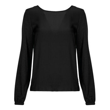 Camicetta donne Only  ONLLISA S/S MODAL O-NECK TOP JRS  Nero