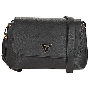 Borsa a tracolla donne Guess  MERIDIAN FLAP CROSSBODY  Nero