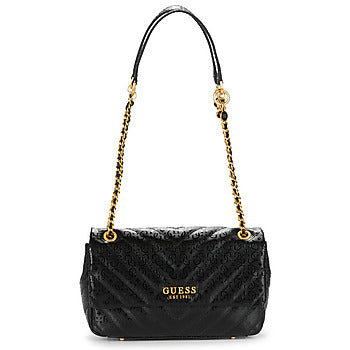 Borsa a tracolla donne Guess  JANIA CONVERTIBLE CROSSBODY FLAP  Nero