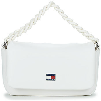 Borsa a spalla donne Tommy Jeans  TJW CITY-WIDE FLAP CROSSOVER  Bianco