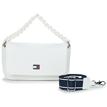 Borsa a spalla donne Tommy Jeans  TJW CITY-WIDE FLAP CROSSOVER  Bianco