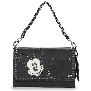 Borsa a spalla donne Desigual  BAG MICKEY ROCK DORTMUND  Nero