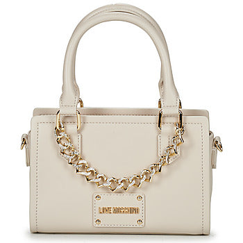 Borsette donne Love Moschino  STRASS HEART CHAIN  Beige